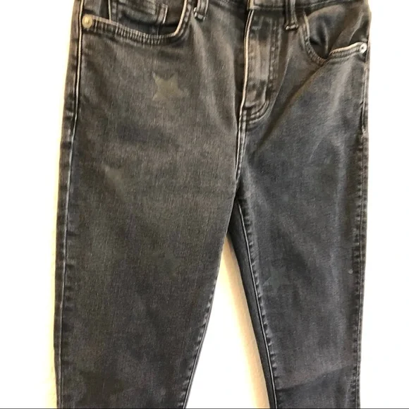 Current Elliott High Waisted The Stilleto Star Print Jeans Size 25 Black - Picture 5 of 9